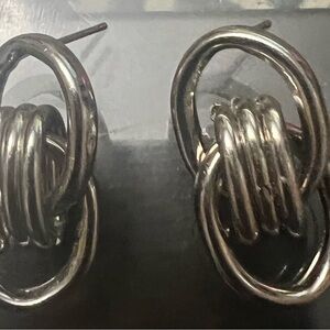 Silver Knot Earrings